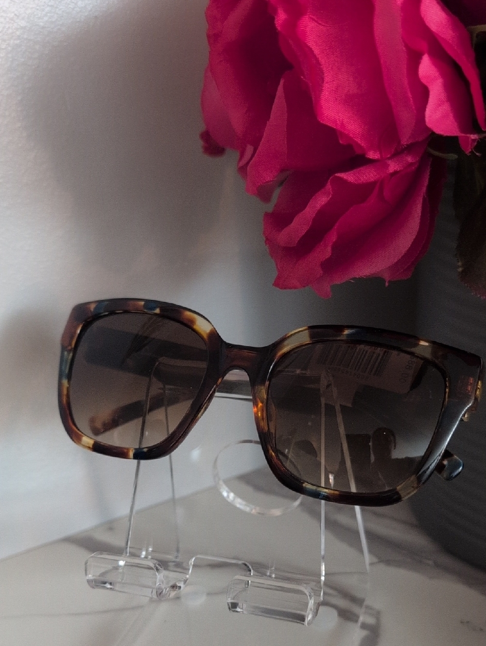 Sean John Tortoise Square Oversized Sunglasses with Gradient Lenses